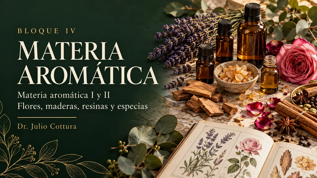 Portada del bloque IV: Materia aromática